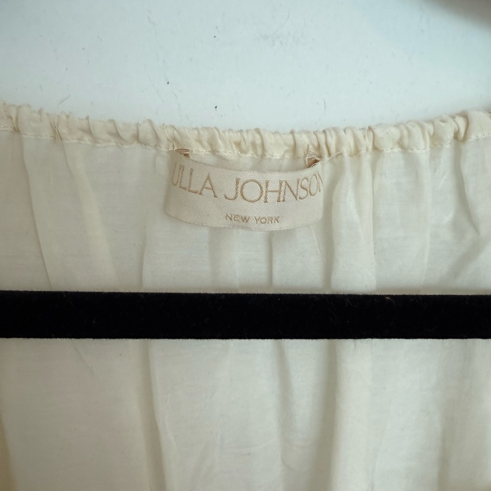 Ulla Johnson NWOT Polly Ruffled Longsleeve Ivory Mini Dress Size 6 - Picture 6 of 9